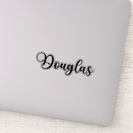 Adesivo Nome Douglas - Caligrafia manuscrita