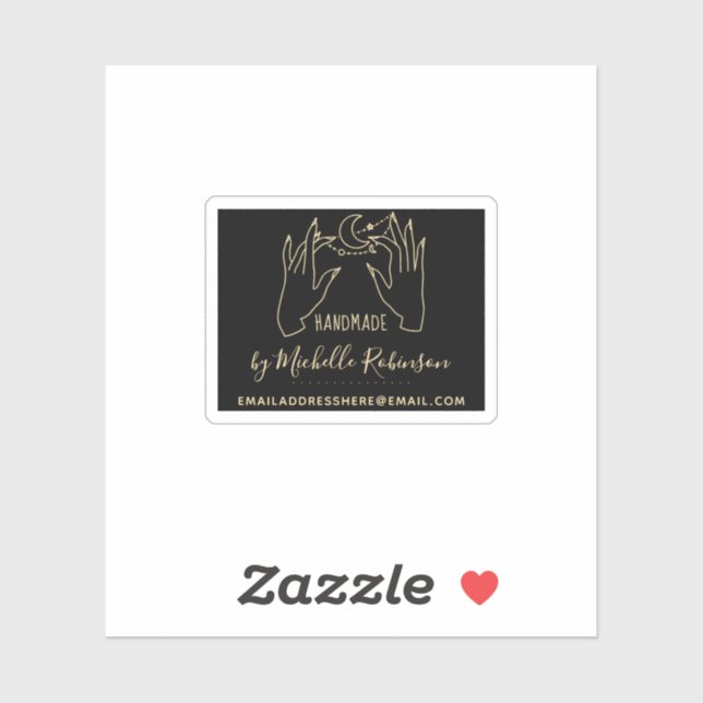 Adesivo Nome Dourado, manuscrito, manuscrito, feito à mão  (Folha)