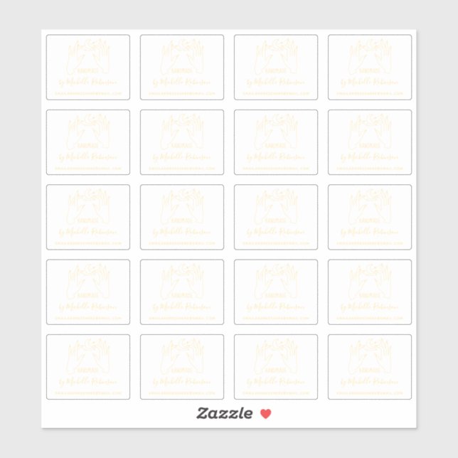 Adesivo Nome Dourado, manuscrito, manuscrito, feito à mão  (Folha)