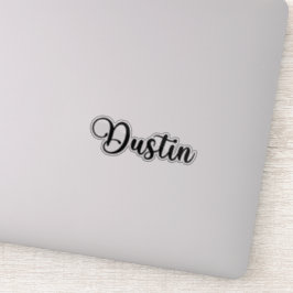 Adesivo Nome Dustin - Caligrafia manuscrita