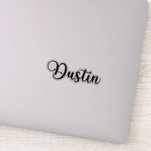 Adesivo Nome Dustin - Caligrafia manuscrita