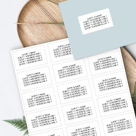 Adesivo Nome e endereço do convidado para 15 envelopes de 