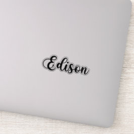 Adesivo Nome Edison - Caligrafia manuscrita