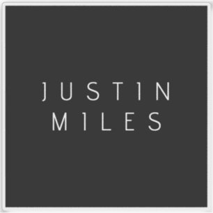 Adesivo Nome editável minimalista moderno   Preto & Branco