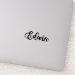 Adesivo Nome Edwin - Caligrafia manuscrita
