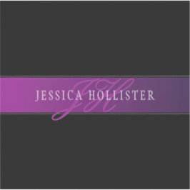 Adesivo Nome Elegante e Monograma Inicial/s