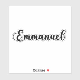 Adesivo Nome Emmanuel - Caligrafia manuscrita