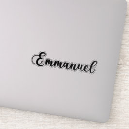 Adesivo Nome Emmanuel - Caligrafia manuscrita