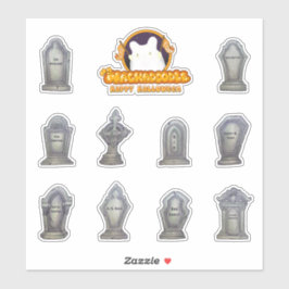 Adesivo Nome engraçado: Gravestones Sticker Sheet for Hall