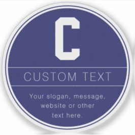 Adesivo Nome exclusivo e Modelo Monograma | Azul Marinho