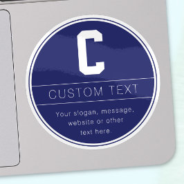 Adesivo Nome exclusivo e Modelo Monograma | Azul Marinho