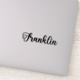 Adesivo Nome Franklin - Caligrafia manuscrita