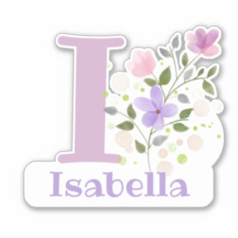 Adesivo Nome & inicial com saída flexível do Design