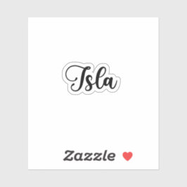 Adesivo Nome Isla - Caligrafia manuscrita