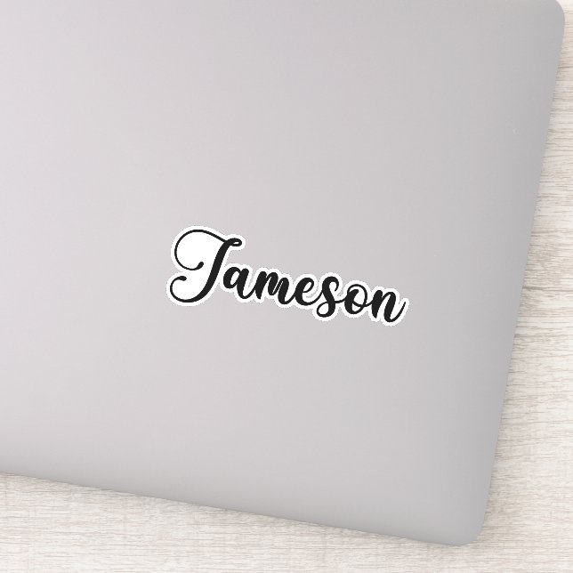 Adesivo Nome Jameson - Caligrafia manuscrita (Detalhe)