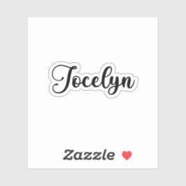 Adesivo Nome Jocelyn - Caligrafia manuscrita