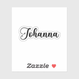 Adesivo Nome Johanna - Caligrafia manuscrita