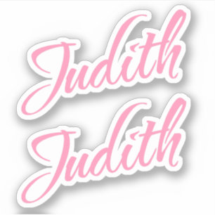 Adesivo Nome Judith em rosa x2