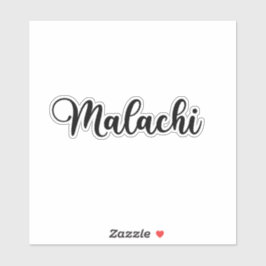 Adesivo Nome Malachi - Caligrafia manuscrita