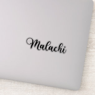 Adesivo Nome Malachi - Caligrafia manuscrita