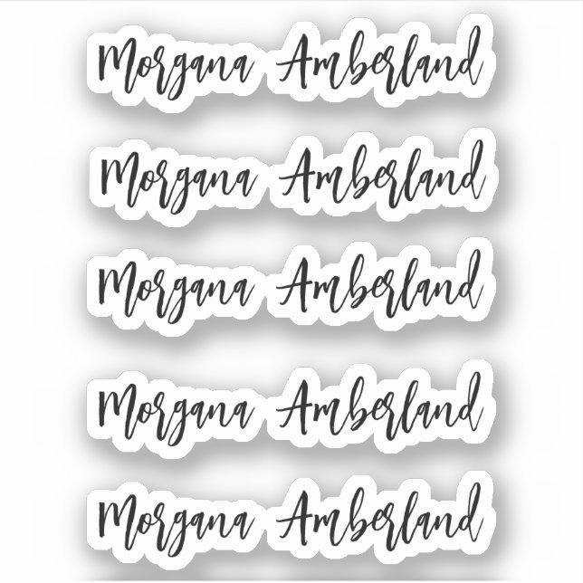 Adesivo Nome manual moderno (Frente)