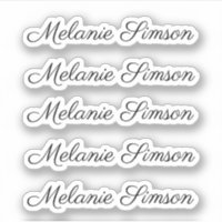 Nome manuscrito personalizado de script elegante