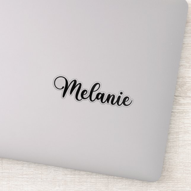 Adesivo Nome Melanie - Caligrafia manuscrita (Detalhe)
