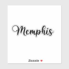 Adesivo Nome Memphis - Caligrafia manuscrita