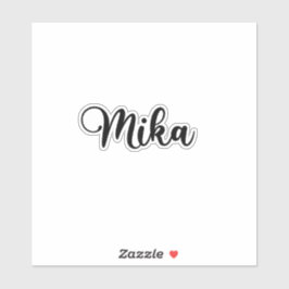 Adesivo Nome Mika - Caligrafia manuscrita