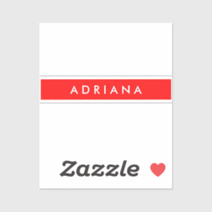 Adesivo Nome Mínimo Branco Simples