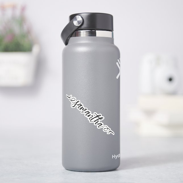 Adesivo Nome Monograma Caligrafia Personalizado  (HidroFlask)