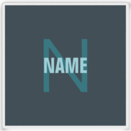 Adesivo Nome Monograma Personalizável Simples Bold