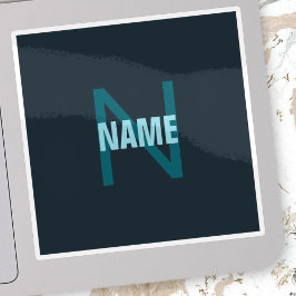 Adesivo Nome Monograma Personalizável Simples Bold