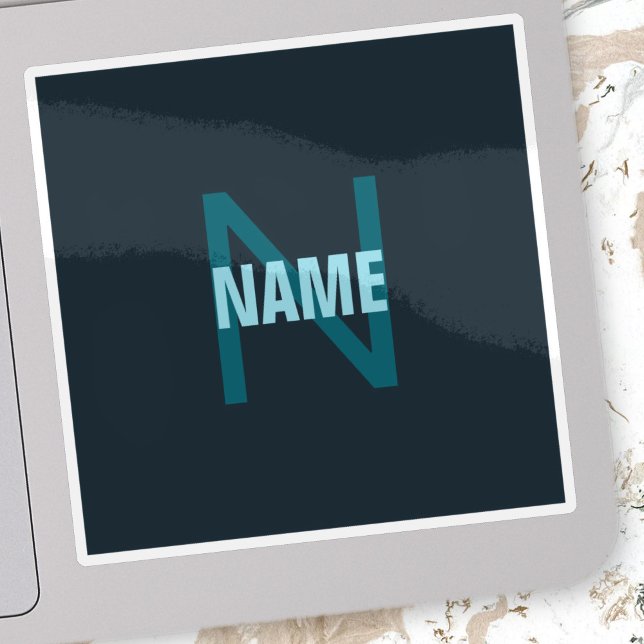 Adesivo Nome Monograma Personalizável Simples Bold (Criador carregado)