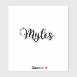Adesivo Nome Myles - Caligrafia manuscrita
