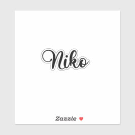 Adesivo Nome Niko - Caligrafia manuscrita