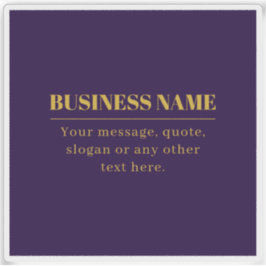 Adesivo Nome ou saudação de negócios Dourado e roxo escuro