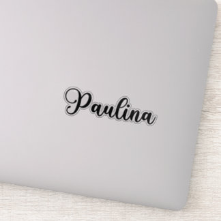Adesivo Nome Paulina - Caligrafia manuscrita
