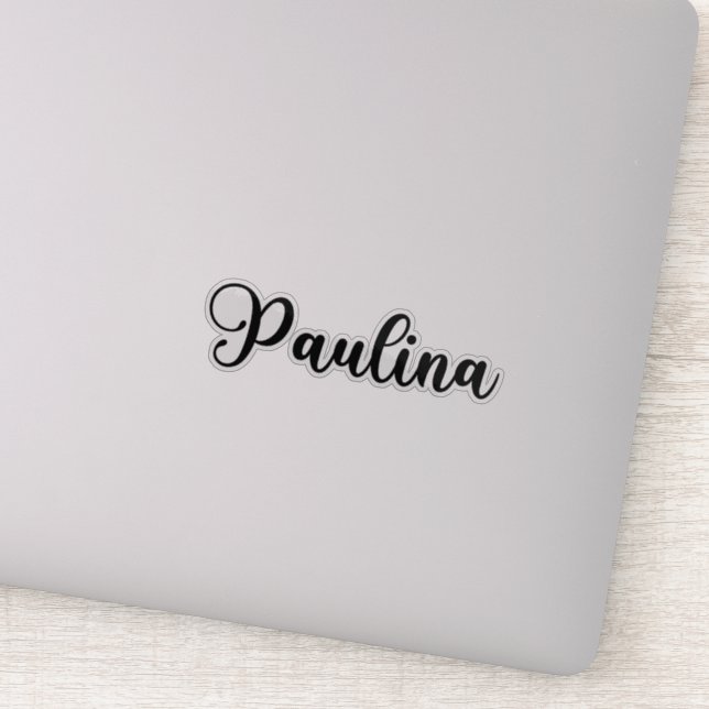 Adesivo Nome Paulina - Caligrafia manuscrita (Detalhe)