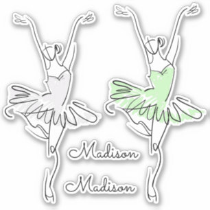 Adesivo Nome personalizado Ballerina