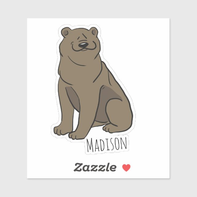 Adesivo Nome Personalizado Bear Vinil Sticker (Folha)