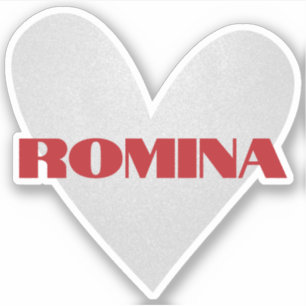 Adesivo Nome Personalizado Coração em Prata Resfriado Form