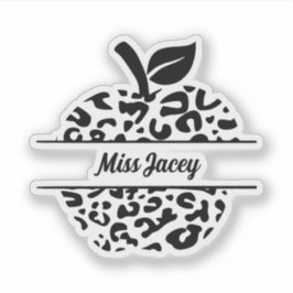 Adesivo Nome Personalizado da Apple do Professor, Professo