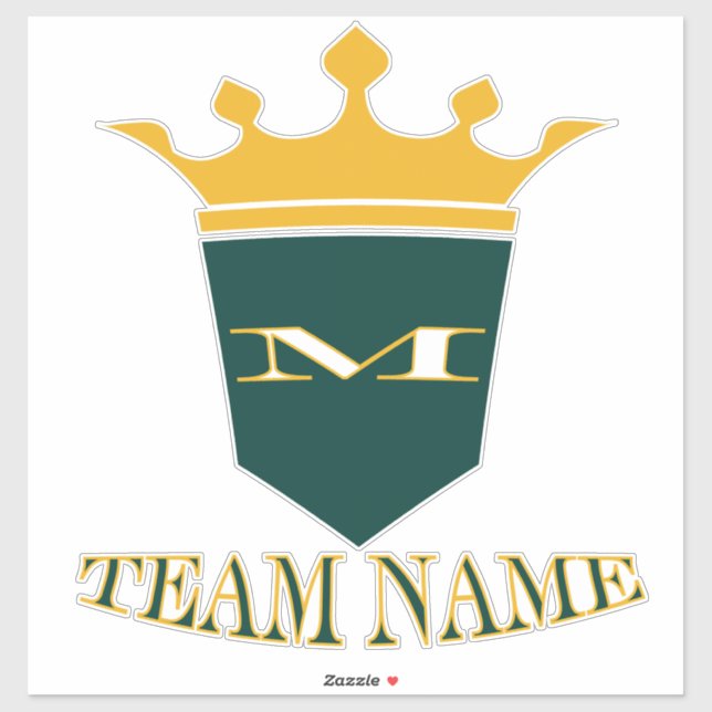 Adesivo Nome Personalizado da Equipe do Na moda Personaliz (Folha)