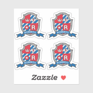 Adesivo Nome personalizado da letra R Roberto águe cavale