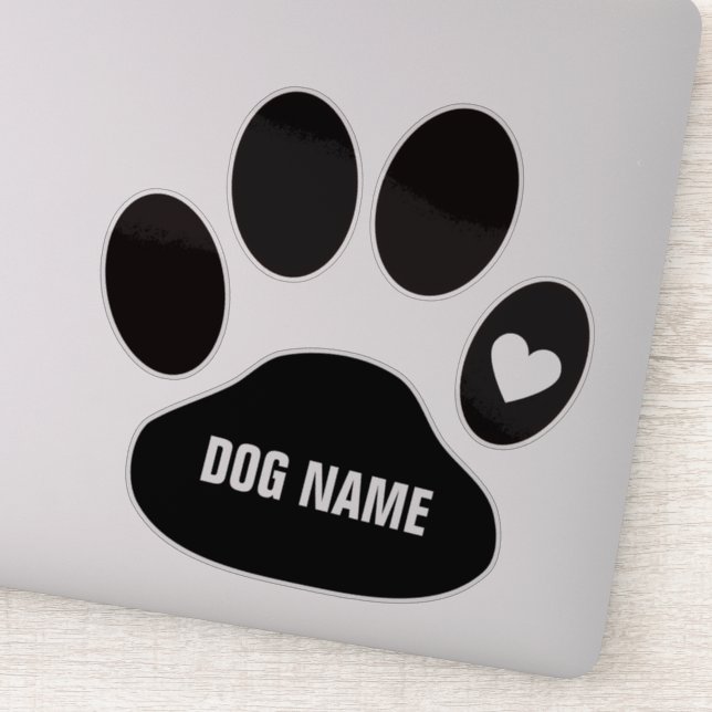 Adesivo Nome personalizado do cão na plataforma (Detalhe)