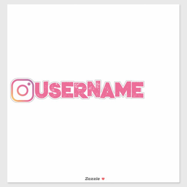 Adesivo Nome Personalizado do Instagram Vinil Decal (Folha)