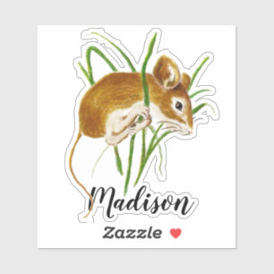 Adesivo Nome Personalizado do Pequeno Rato Cute de Waterco