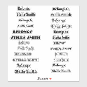 Adesivo Nome personalizado do script de escrita manual de