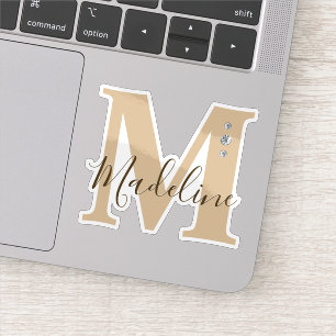 Adesivo Nome Personalizado Elegante com Diamantes Falsos M